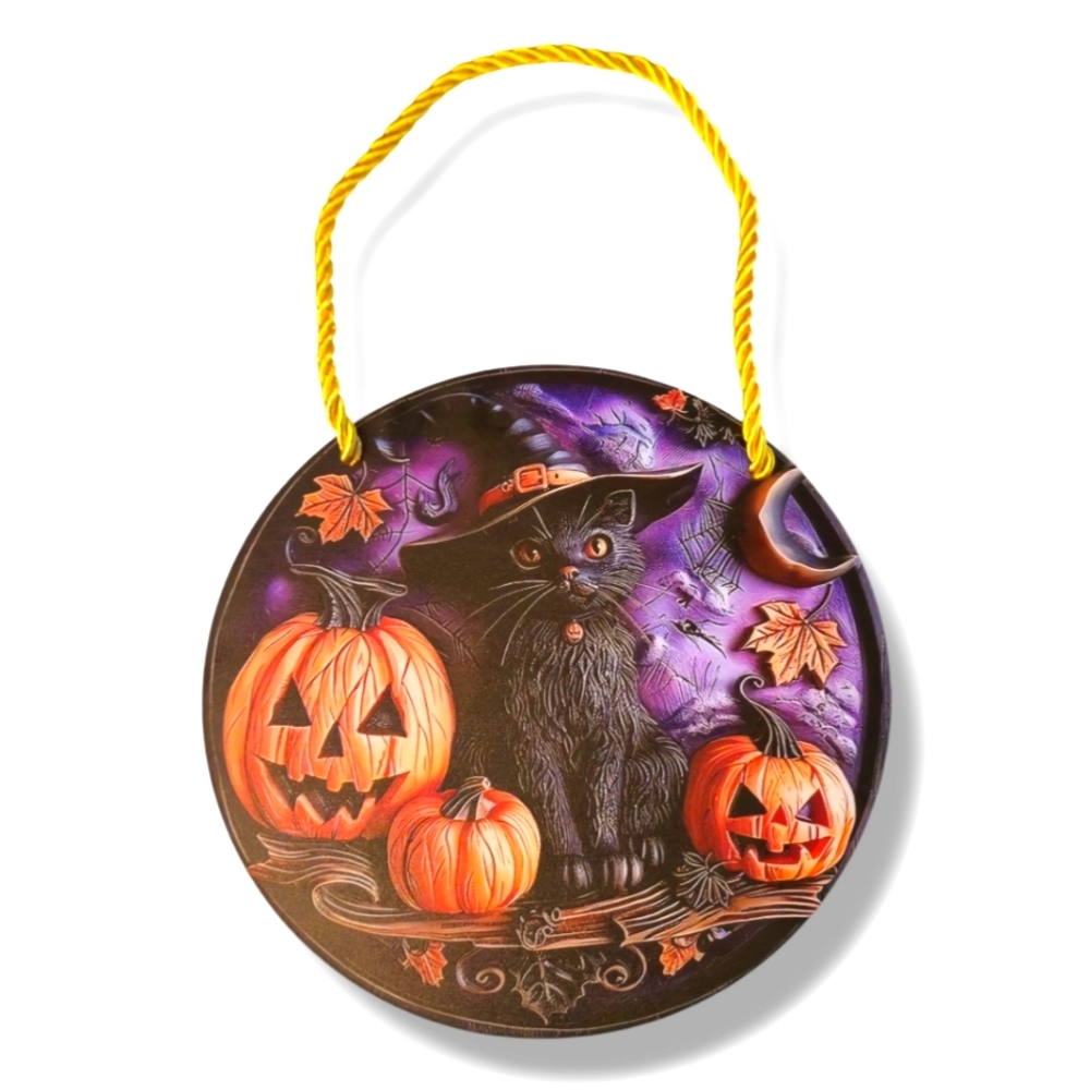 Halloween Sun Catcher or Wall Hanging - 6" Diameter - $5.95 Shipping - Picture 2 of 2